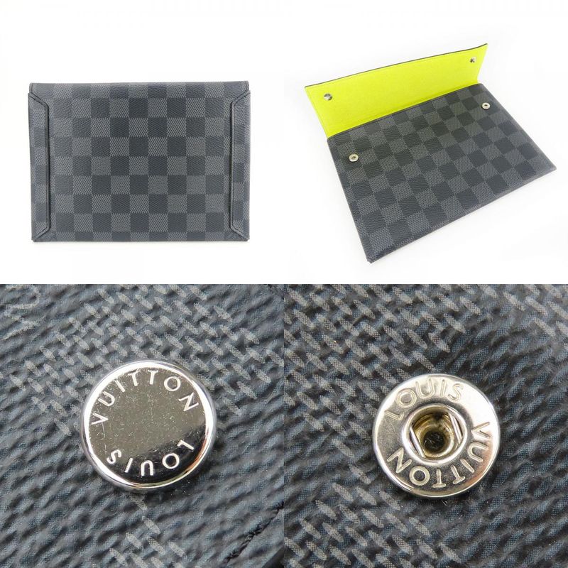 Louis Vuitton Second Bag Alpha Triple Pouch N60255 Damier Graphite Gray Black