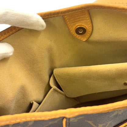 Louis Vuitton Galleria PM Monogram Leather × PVC Brown Shoulder Bag Gold M56382