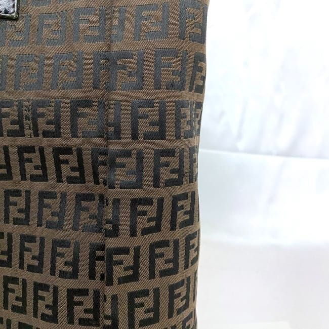 Fendi Tote Bag Ec21843 Brown Black Zucchino