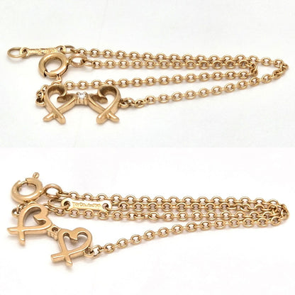 Tiffany & Co Double Rubbing Heart Bracelet Small 18K Yellow Gold — view 4