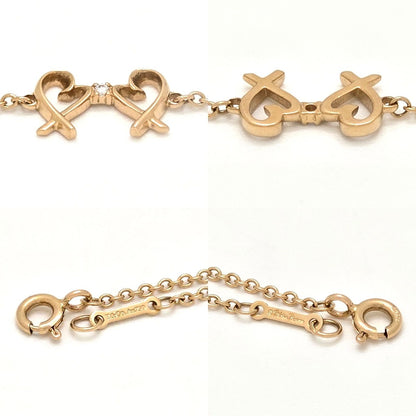 Tiffany & Co Double Rubbing Heart Bracelet Small 18K Yellow Gold — view 5