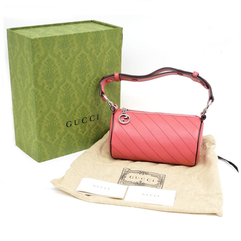 Gucci Blondie Mini Shoulder Bag 760170 One Shoulder - Pink Leather