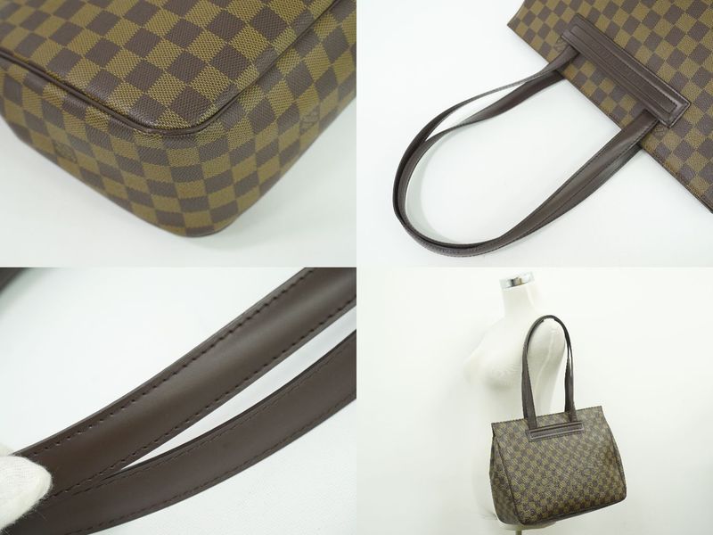 Authentic Louis Vuitton LV Parioli PM Damier Ebène Shoulder Bag Tote Bag Brown