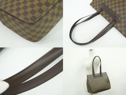 Authentic Louis Vuitton LV Parioli PM Damier Ebène Shoulder Bag Tote Bag Brown