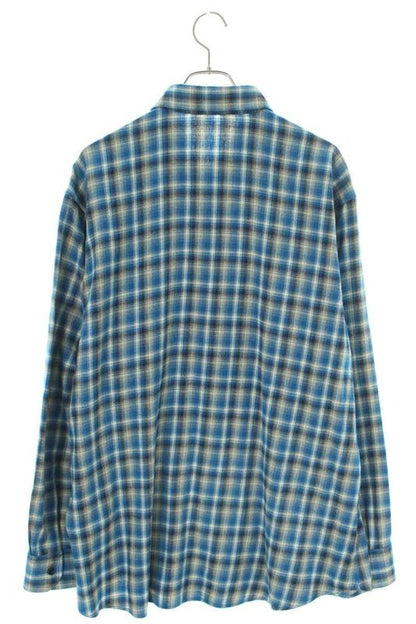 Celine 21SS 2c486354m Check Cotton Loose Long Sleeve Shirt Men's 40
