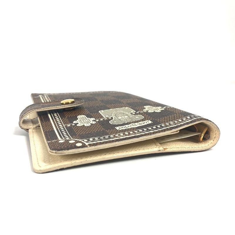 Louis Vuitton Notebook Cover Agenda PM Trunk Pattern Damier Canvas Ebene Brown