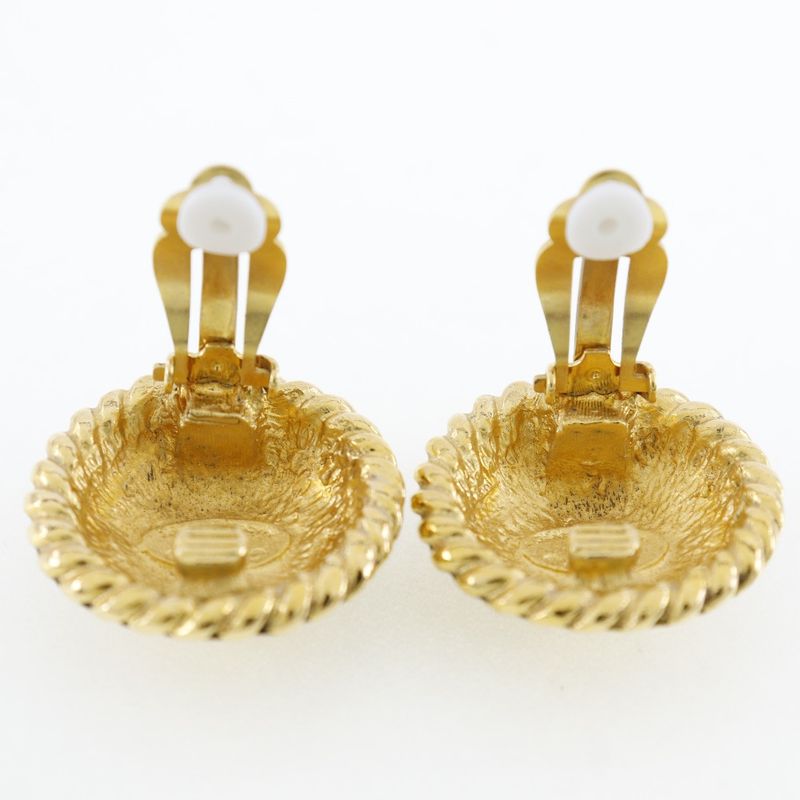 Chanel Coco Mark Vintage Gold Plated Ladies 23.8g Earring