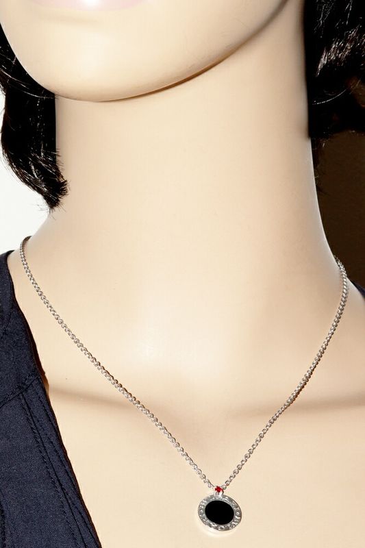 Bulgari Pendant Necklace SV Onyx 1P Ruby 1P (007ct) Save The Children Pendant