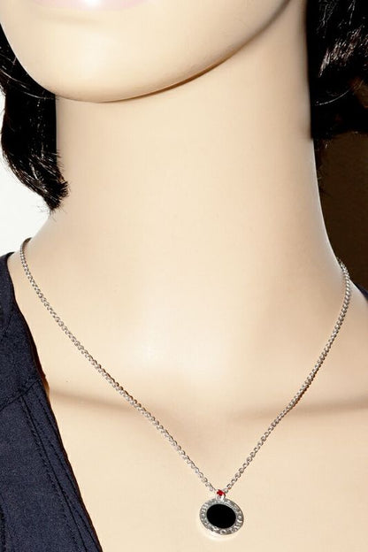 Bulgari Pendant Necklace SV Onyx 1P Ruby 1P (007ct) Save The Children Pendant