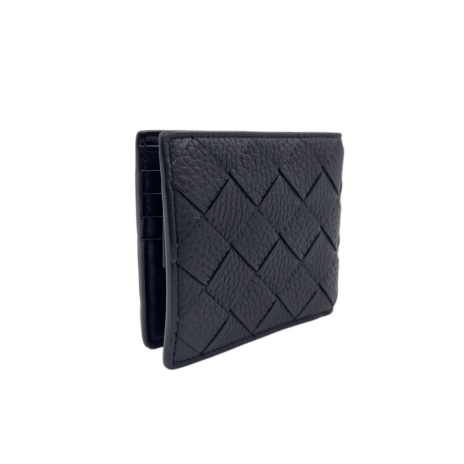 Bottega Veneta Intrecciato Bifold Leather Navy Wallet — view 2