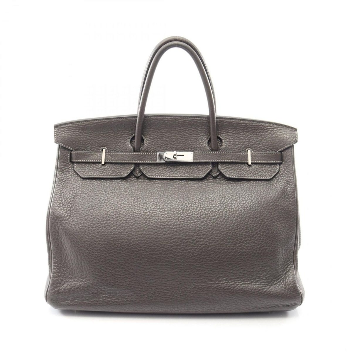 Hermes Handbag Birkin 40 Graphite Leather