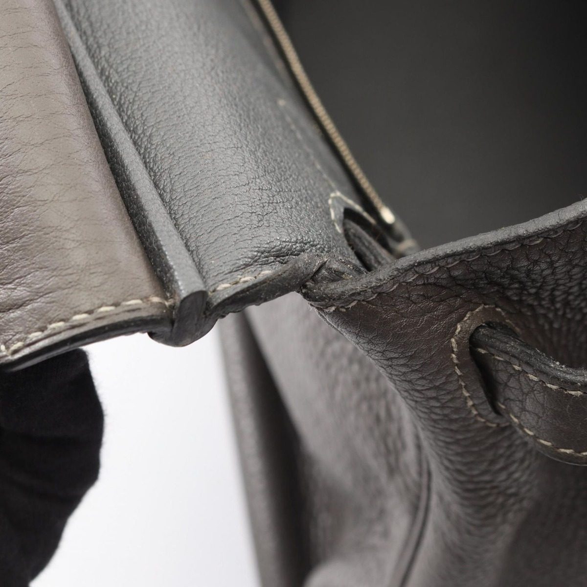 Hermes Handbag Birkin 40 Graphite Leather — view 9
