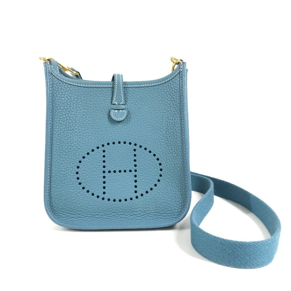 Hermes Shoulder Bag Evelyne TPM 16 Taurillon Clemence New Blue