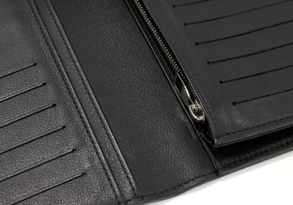 Louis Vuitton Zipper Long Wallet With Coin Purse Taurillon Leather Noir Black