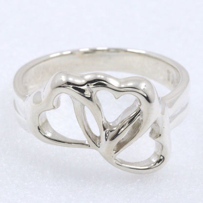 Tiffany & Co Triple Heart Silver 925 Size 10.5 Ladies' 2.8g Ring