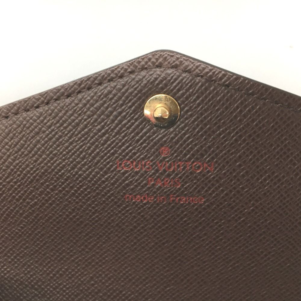 Louis Vuitton Long Wallet Damier Portefeuille Sara Ic Chip Warped