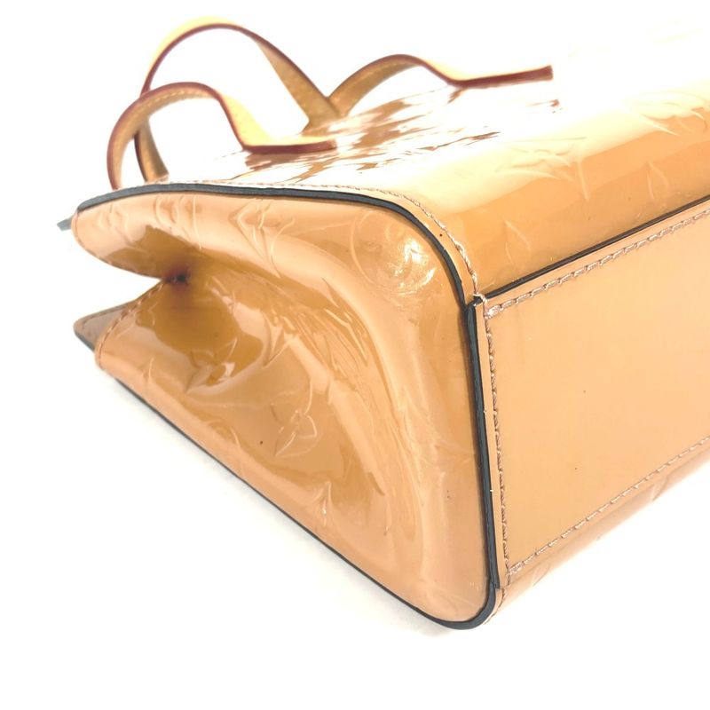 Louis Vuitton Tote Bag Katharina BB M90015 Monogram Vernis Rose Vert Beige