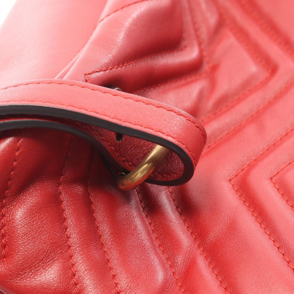 Gucci Backpack GG Marmont Red Leather — view 7