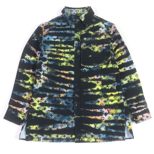 Louis Vuitton 21 AW 1 A9 A3 S Cotton Printed Monogram Tie Dye Denim Shirt