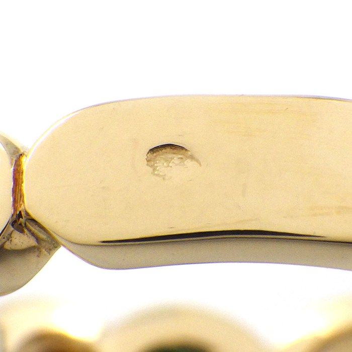 Chanel Ring Coco 1 Point Emerald 18K Yellow Gold Size 12