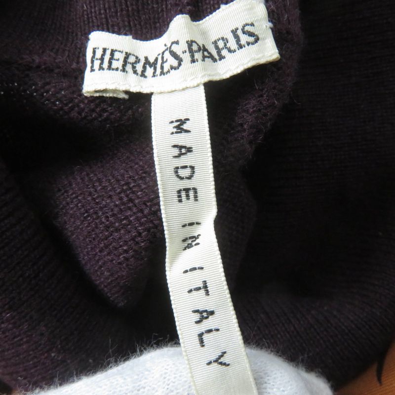 Hermes Vintage Silk Cashmere Margiela Period Twill Raine Turtleneck Long Sleeve