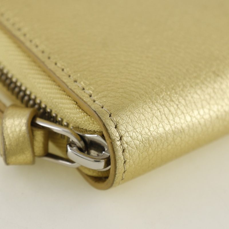 Louis Vuitton Zippy Lock Me Color M69058 Grain Calf Leather Gold Ub5109 Ladies