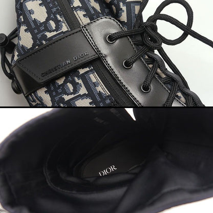 Dior Combat High Top Boots 42 Oblique Black And Navy