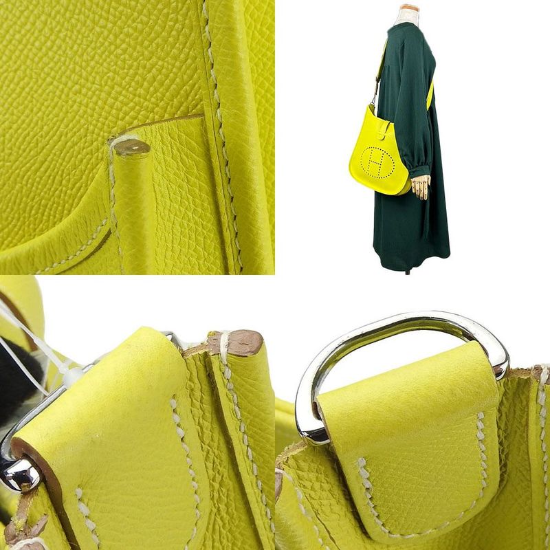 Hermes Shoulder Bag Crossbody Evelyne 3GM □JO Engraved Epson Fluorescent Yellow