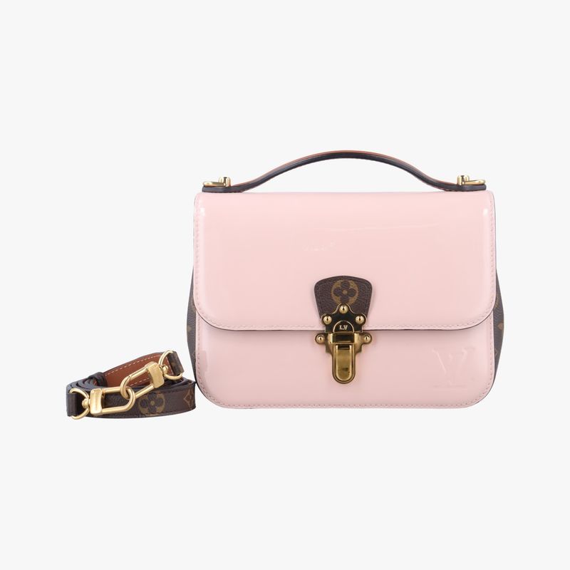 Louis Vuitton Cherry Wood BB Rose Ballerine Vernis M51952fl1129 IC Chip