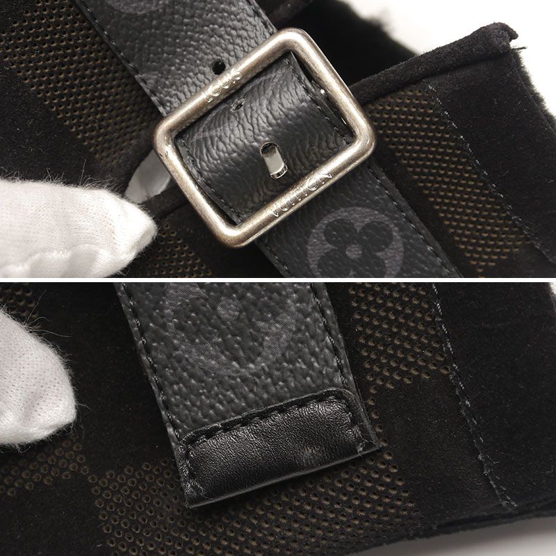 Louis Vuitton Cozy Line NIGO Collaboration Mouton Boots 8 Black