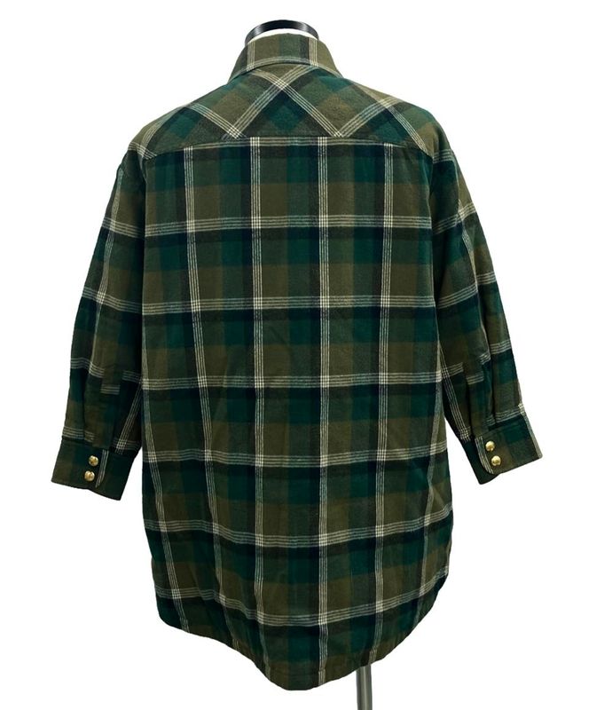 Celine Checked Oversize D Shirt Jacket Quilted Lined 2w655150r Men's Size 34 (S)