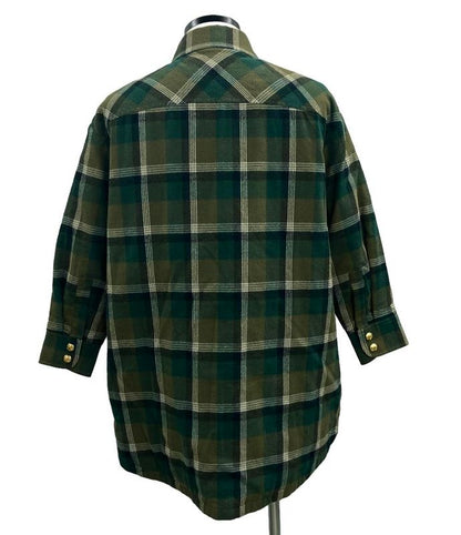 Celine Checked Oversize D Shirt Jacket Quilted Lined 2w655150r Men's Size 34 (S)