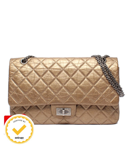 Chanel Chain Shoulder Bag Quilted 2.55 Silver Double Flap