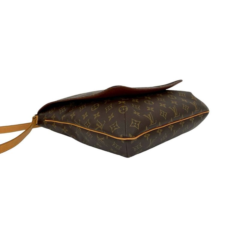 Louis Vuitton Vintage Musette Leather Shoulder Bag Pochette Sacoche Brown 63385