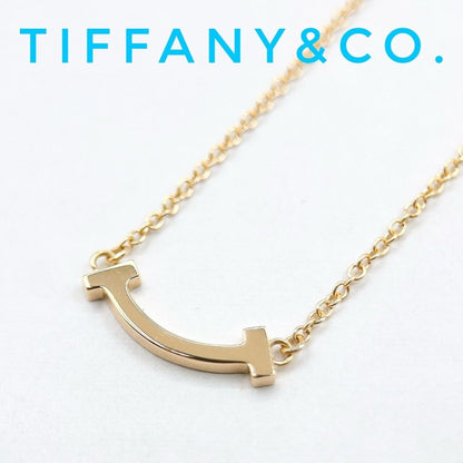Tiffany & Co T Smile Mini Pink Gold Necklace Cm