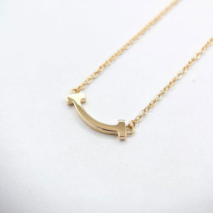 Tiffany & Co T Smile Mini Pink Gold Necklace Cm — view 2