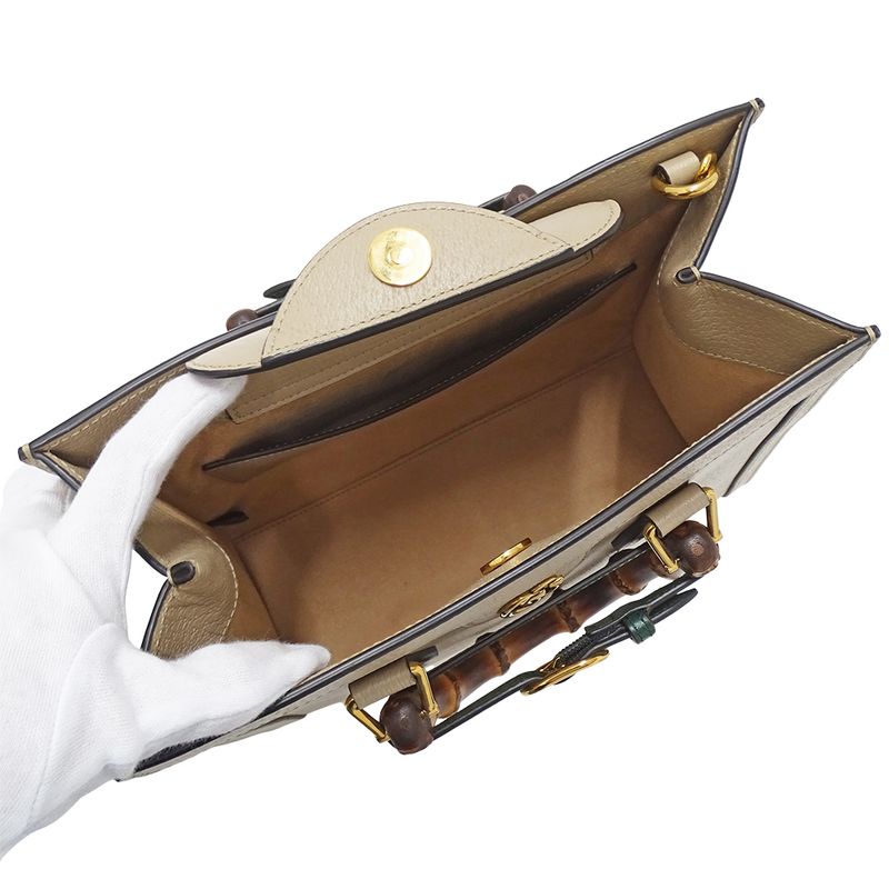 Gucci Bag Women's Brand Handbag Shoulder Bag 2way Diana Small Leather Beige