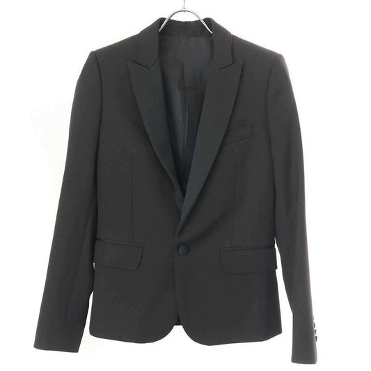 Celine Peak Collar Short Tuxedo Jacket 2 D Black 34