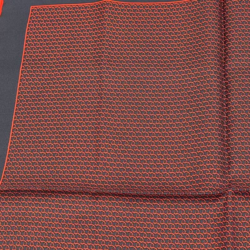 Celine Silk All Over Pattern Red Navy