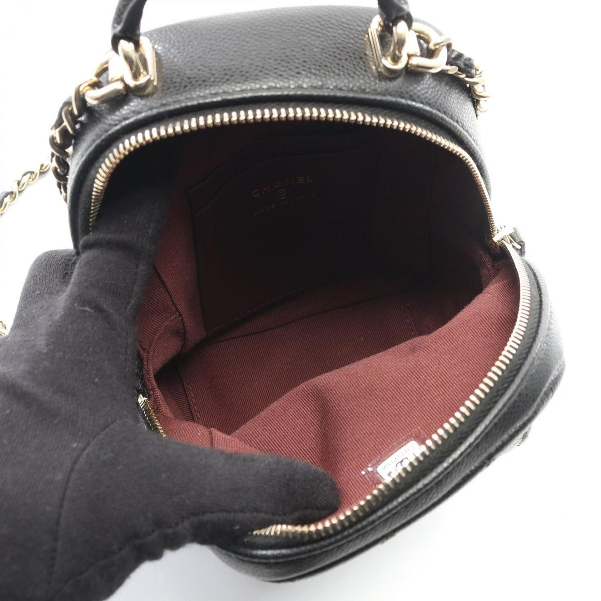 Chanel Backpack Quilted Black Caviar Leather — view 3