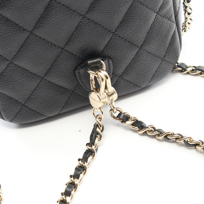 Chanel Backpack Quilted Black Caviar Leather — view 8
