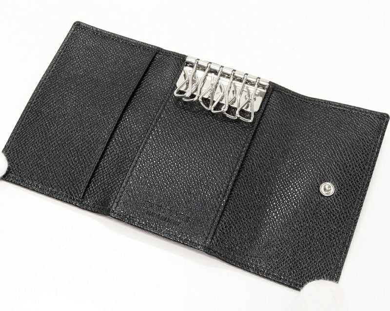 Bulgari 6-ribbon Key Case Classico Grained Calf Leather Black 20234
