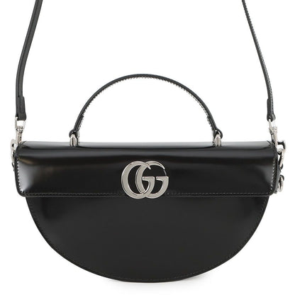 Gucci Leather GG Half Moon 2-Way Shoulder Bag Black