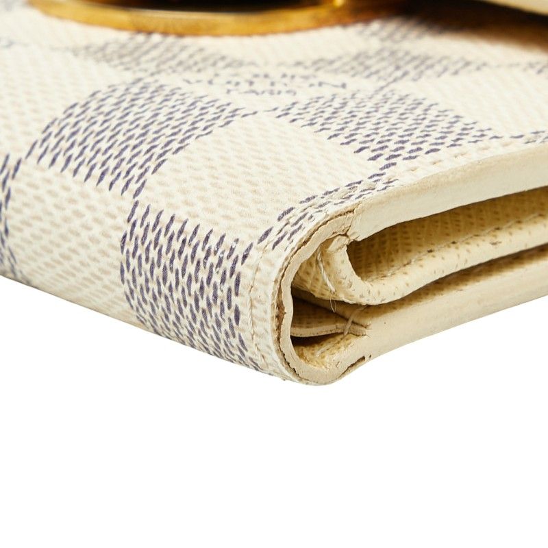 Louis Vuitton Damier Azure Porte Feuille Koala N60013 White Gold PVC Plated