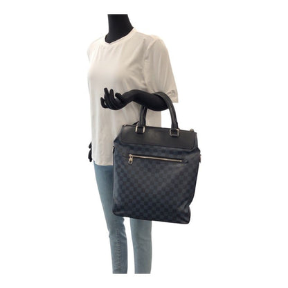 Louis Vuitton Damier Cobalt Tote Greenwich Blue Leather N41351 Business Bag