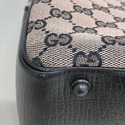 Gucci Tote Bag GG Canvas/bamboo 112526 Canvas Black Pin Cles Deuce