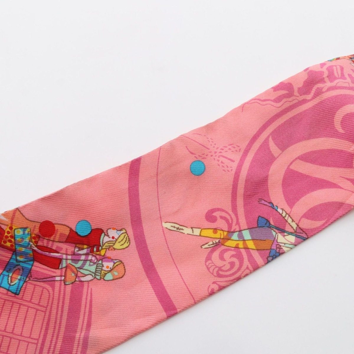 Hermes Scarf Twill Ex Libris les Parisie Pink Silk — view 6
