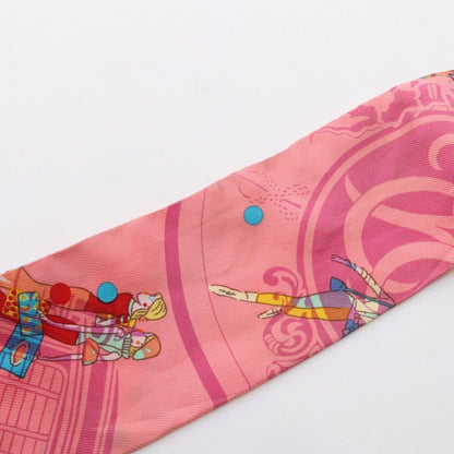 Hermes Scarf Twill Ex Libris les Parisie Pink Silk — view 6