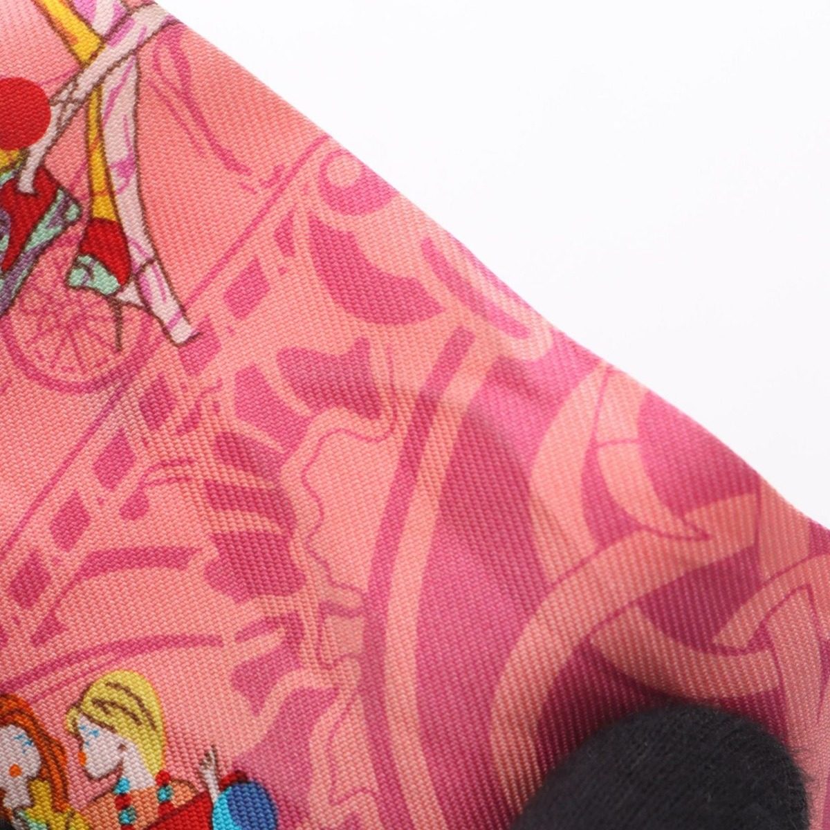 Hermes Scarf Twill Ex Libris les Parisie Pink Silk — view 8