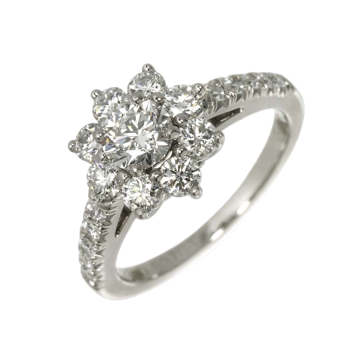 Harry Winston Sunflower Mini Ring Diamond Pt Platinum Certificate